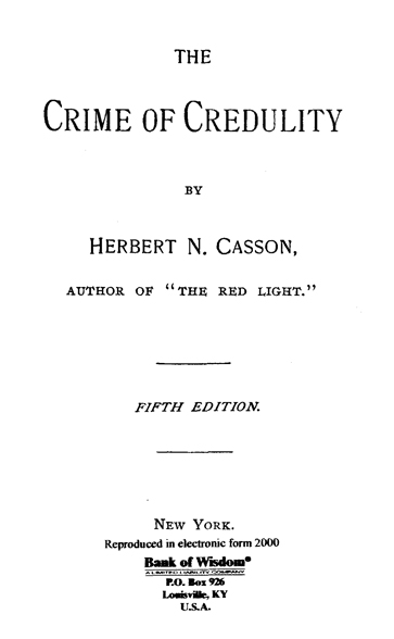 The Crime of Credulity